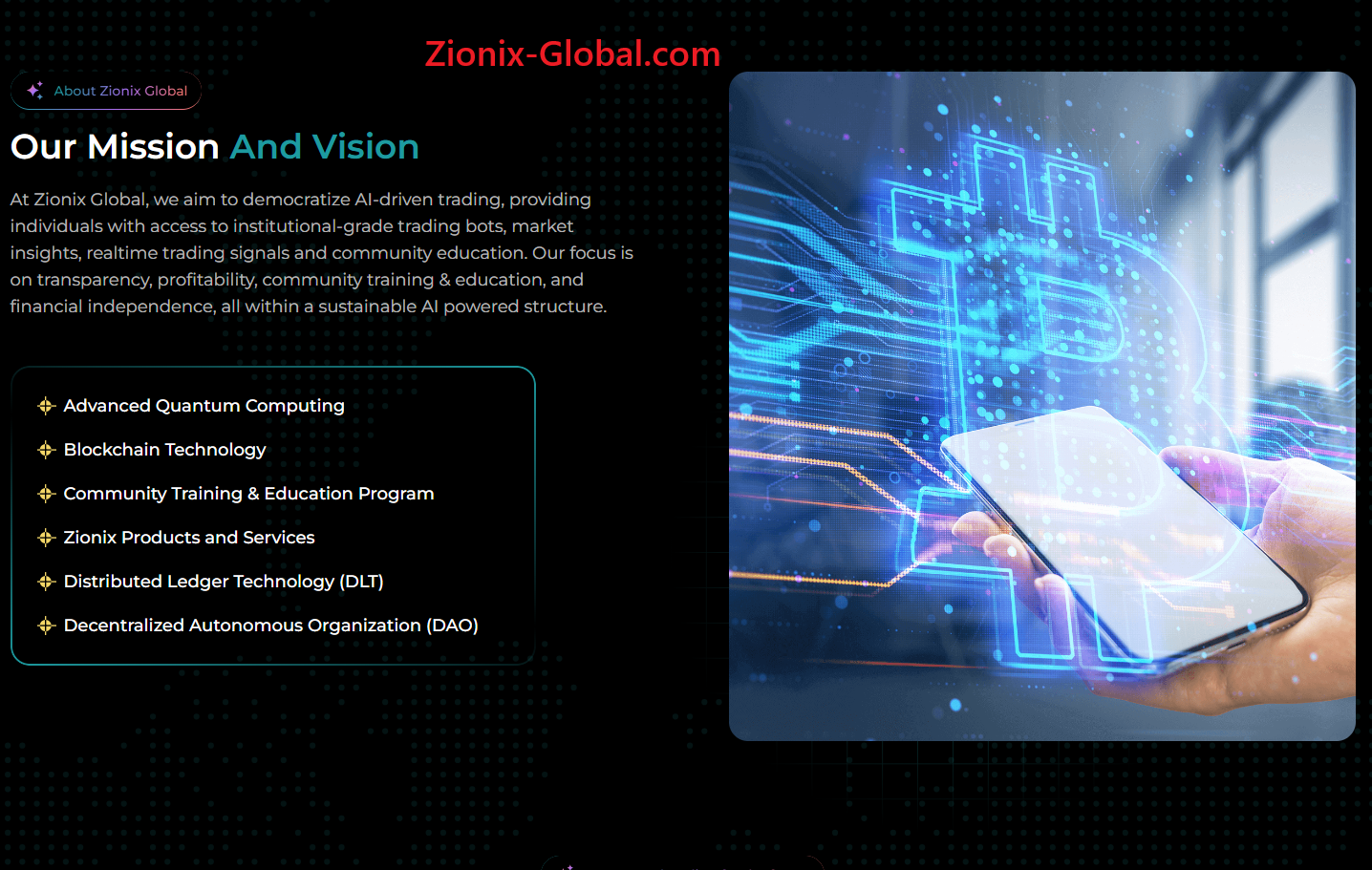 Zionix Global Miission and Vision